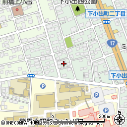 群馬県前橋市下小出町2丁目4周辺の地図