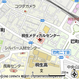 桐生市医師会周辺の地図