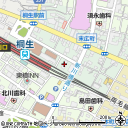 郵便局桐生末広町社宅周辺の地図