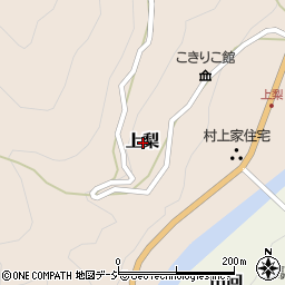 富山県南砺市上梨周辺の地図