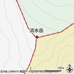 清水岳周辺の地図