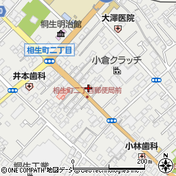 桐生相生郵便局 ＡＴＭ周辺の地図