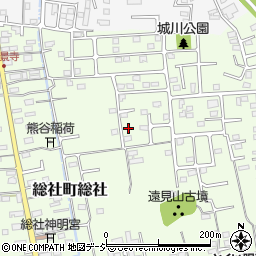 群馬県前橋市総社町総社周辺の地図