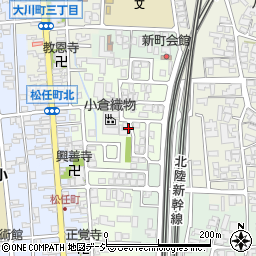 石川県小松市新町周辺の地図