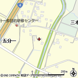 栃木県上三川町（河内郡）五分一周辺の地図