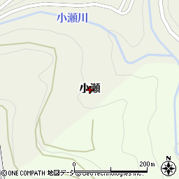 富山県南砺市小瀬周辺の地図