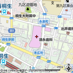 セリアメガドンキホーテ桐生店周辺の地図