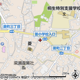 コインランドリーマンマチャオ桐生菱町店周辺の地図