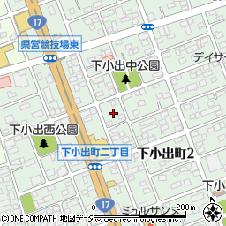 群馬県前橋市下小出町2丁目36周辺の地図