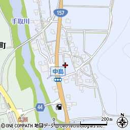 石川県白山市中島町甲周辺の地図