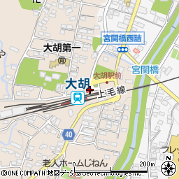 上毛電気鉄道株式会社　大胡駅周辺の地図