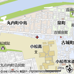 石川県小松市古城町周辺の地図