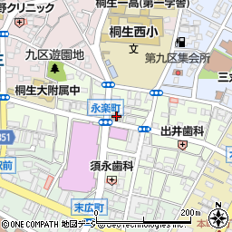 桐生市立西公民館周辺の地図