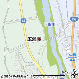 石川県白山市広瀬町周辺の地図