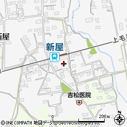 群馬県前橋市粕川町新屋239周辺の地図