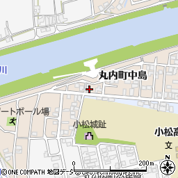 石川県小松市丸内町（中島）周辺の地図