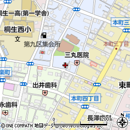 桐生宮本町郵便局周辺の地図