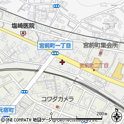 桐生宮前町郵便局周辺の地図