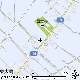 栃木県真岡市東大島1186周辺の地図