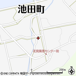 長野県池田町（北安曇郡）花見周辺の地図