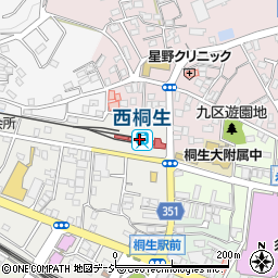群馬県桐生市周辺の地図