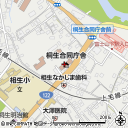 群馬県庁　桐生森林事務所周辺の地図