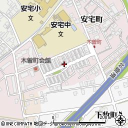 石川県小松市木曽町周辺の地図
