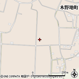 栃木県栃木市木野地町周辺の地図