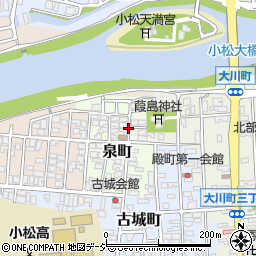 石川県小松市泉町周辺の地図