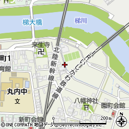 石川県小松市園町チ周辺の地図