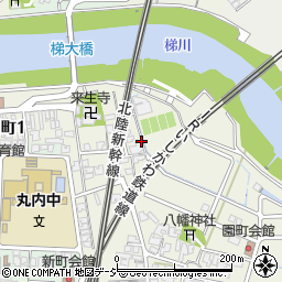 石川県小松市園町（チ）周辺の地図