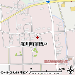 群馬県前橋市粕川町前皆戸65周辺の地図