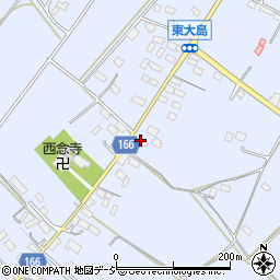 栃木県真岡市東大島615周辺の地図