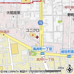 ユニクロ前橋総社店駐車場周辺の地図