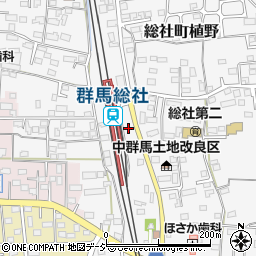 群馬総社駅前駐車場周辺の地図