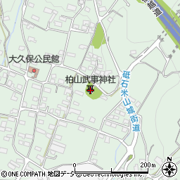 柏山武事神社周辺の地図