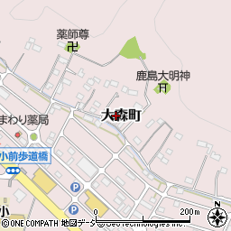 栃木県栃木市大森町周辺の地図