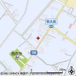栃木県真岡市東大島609周辺の地図