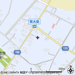 栃木県真岡市東大島606-1周辺の地図
