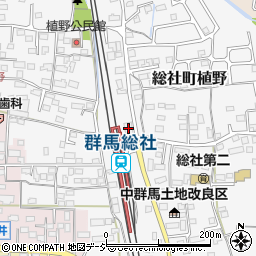 群馬総社駅前自転車等駐車場周辺の地図