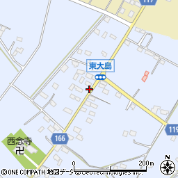 栃木県真岡市東大島1448-24周辺の地図