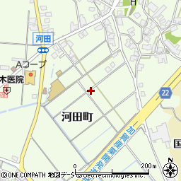 石川県小松市河田町子周辺の地図