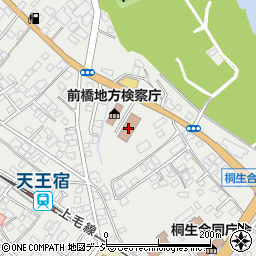 裁判所　前橋地方裁判所桐生支部執行官室周辺の地図