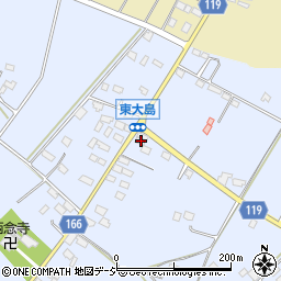 栃木県真岡市東大島603周辺の地図