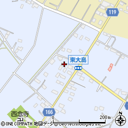 栃木県真岡市東大島1448周辺の地図