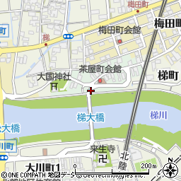 石川県小松市茶屋町リ周辺の地図