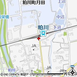 上毛電気鉄道株式会社　粕川駅周辺の地図