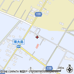 栃木県真岡市東大島590-3周辺の地図