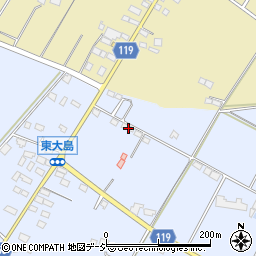 栃木県真岡市東大島597-5周辺の地図