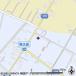 栃木県真岡市東大島590-1周辺の地図